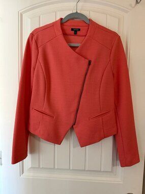 Coral pink medium and omens blazer - like new